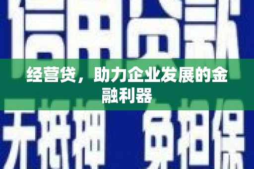 西峡经营贷，助力企业发展的金融利器