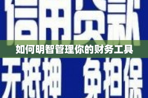 乐陵如何明智管理你的财务工具