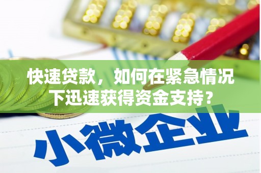 特克斯快速贷款，如何在紧急情况下迅速获得资金支持？