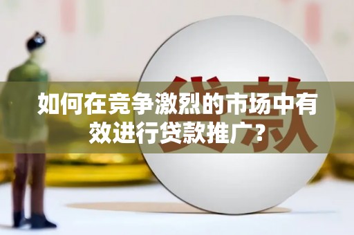 安仁如何在竞争激烈的市场中有效进行贷款推广？
