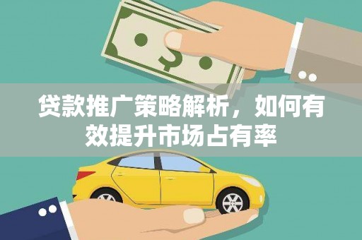普格贷款推广策略解析，如何有效提升市场占有率