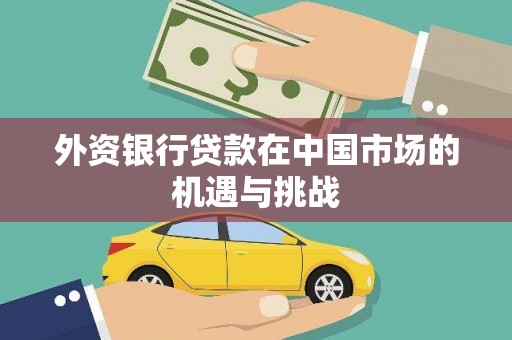 武隆外资银行贷款在中国市场的机遇与挑战