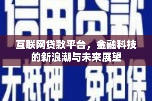 渭源互联网贷款平台，金融科技的新浪潮与未来展望