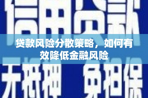 南康贷款风险分散策略，如何有效降低金融风险