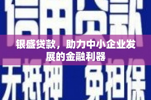 玉环银盛贷款，助力中小企业发展的金融利器