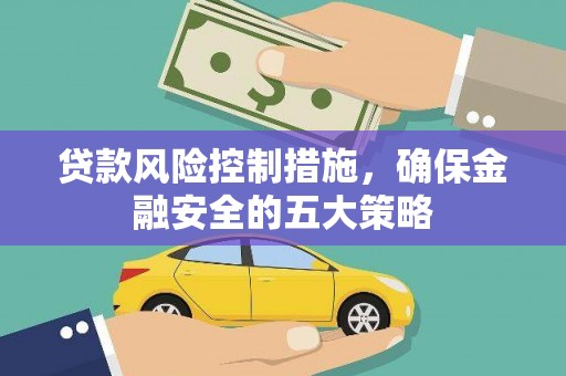 龙崎贷款风险控制措施，确保金融安全的五大策略
