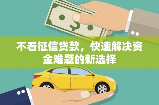 萨嘎不看征信贷款，快速解决资金难题的新选择