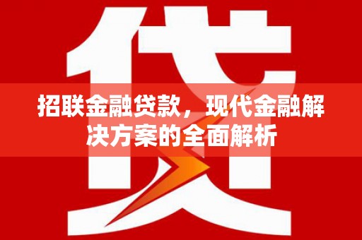 新河招联金融贷款，现代金融解决方案的全面解析