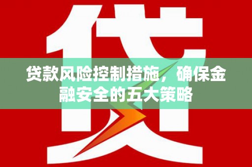 同德贷款风险控制措施，确保金融安全的五大策略