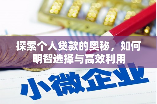石龙探索个人贷款的奥秘，如何明智选择与高效利用