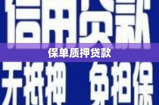 中寮保单质押贷款