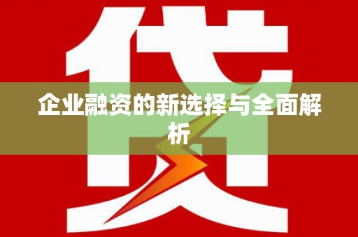 定远企业融资的新选择与全面解析