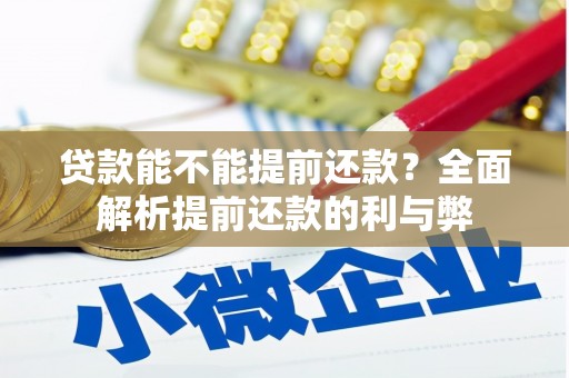 永州贷款能不能提前还款？全面解析提前还款的利与弊